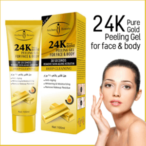24k Pure Gold Peeling Gel For Face And Body Remove Skin Aging Keratin Deep Cleaning!